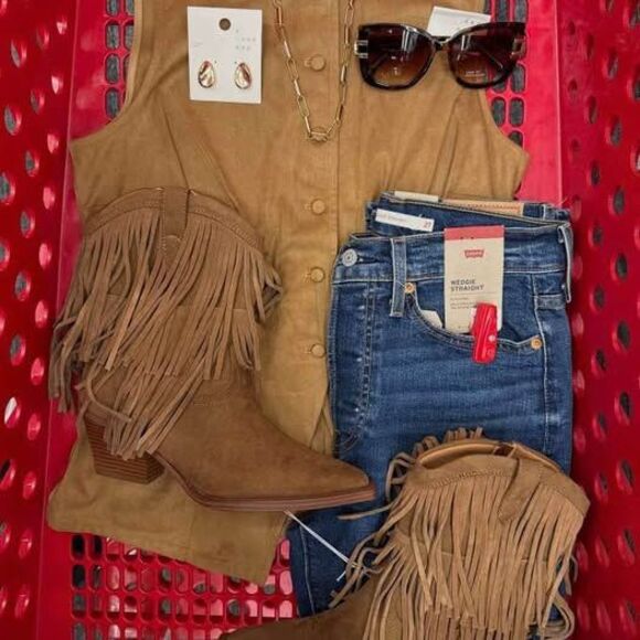 Women’s Austin fridge western ankle boots universal thread tan 8.5 - Picture 4 of 4